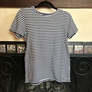 Everlane Navy and White Striped Tee